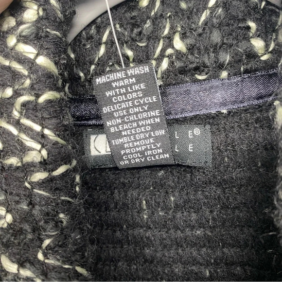 NWT Carole Little Woman Jacket Woven Black Acrylic Wool Blend 2X 3/4 Sleeve - Picture 6 of 8